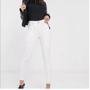 White Petite High Waist Jamie Jeans